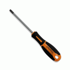 Отвертка "MASTER" 5"/6 х 125 мм (-) оранжево-черная ручка, магнитная, CrV